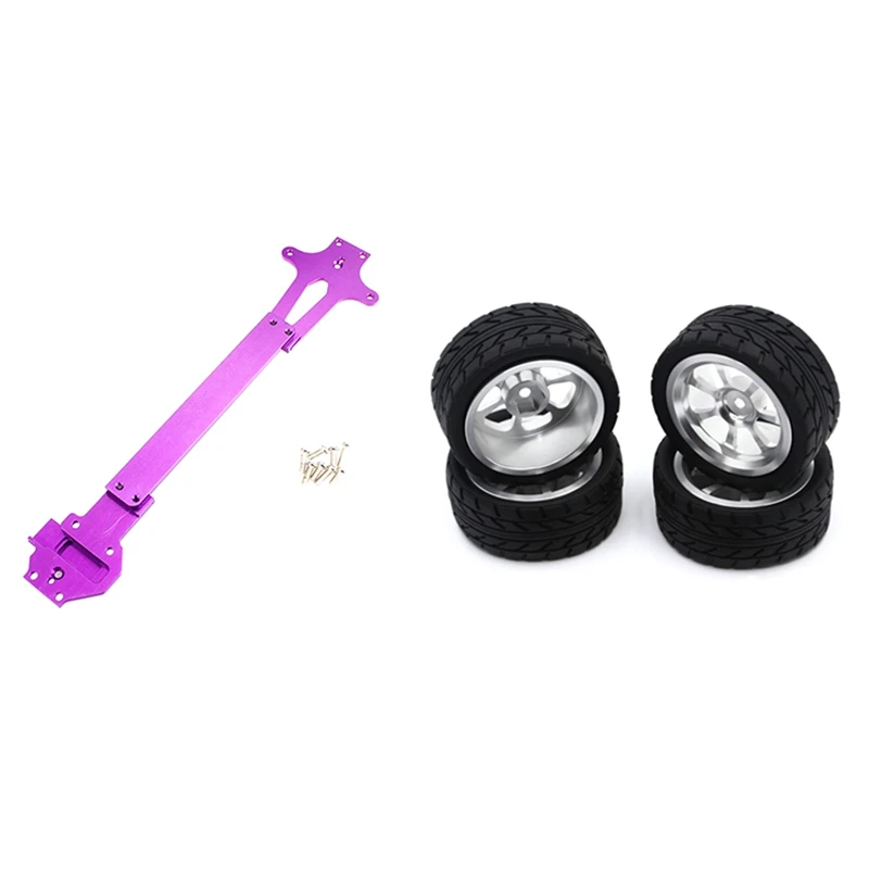 

65 мм металлический обод колеса + высокое сцепление резиновые шины для Wltoys 144001 A959 A959-B & металлический поднос радио второй половая доска
