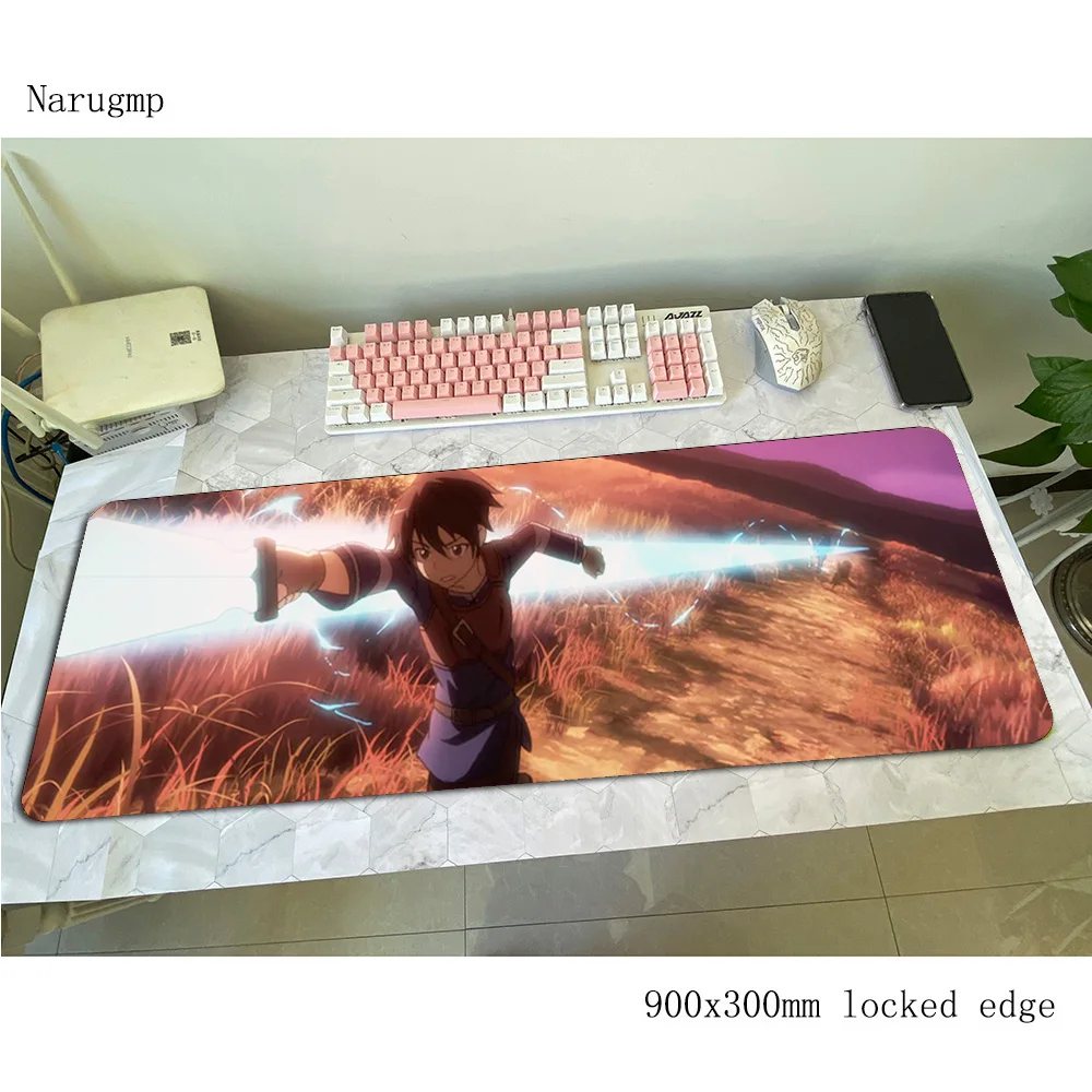 

Sword Art Online mousepad gamer cheapest 800x300x4mm gaming mouse pad large HD print notebook pc laptop padmouse ergonomic mat