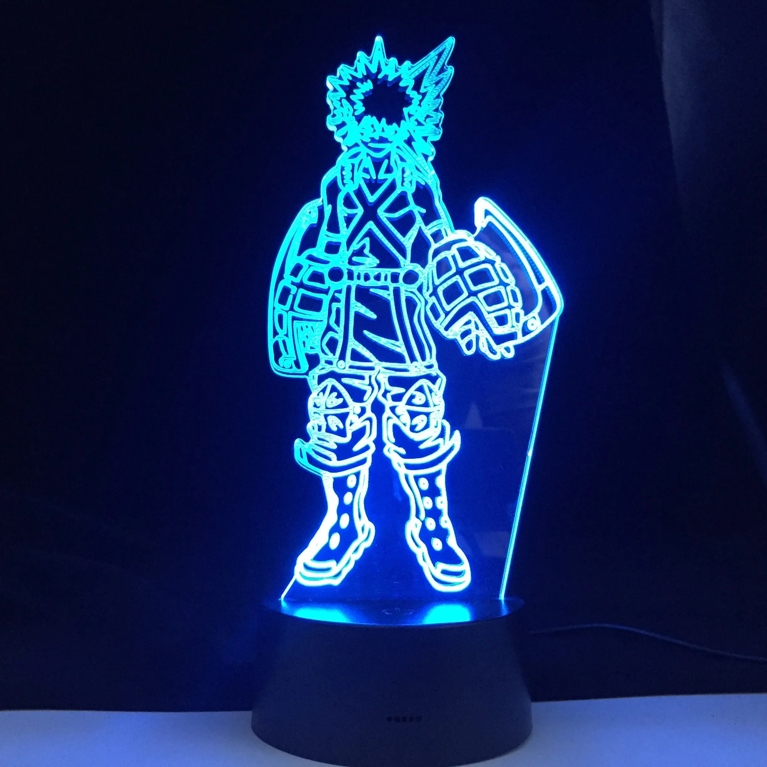 Фигурка Katsuki Bakugo ночник для детской комнаты 3D светодиодный ночсветильник с