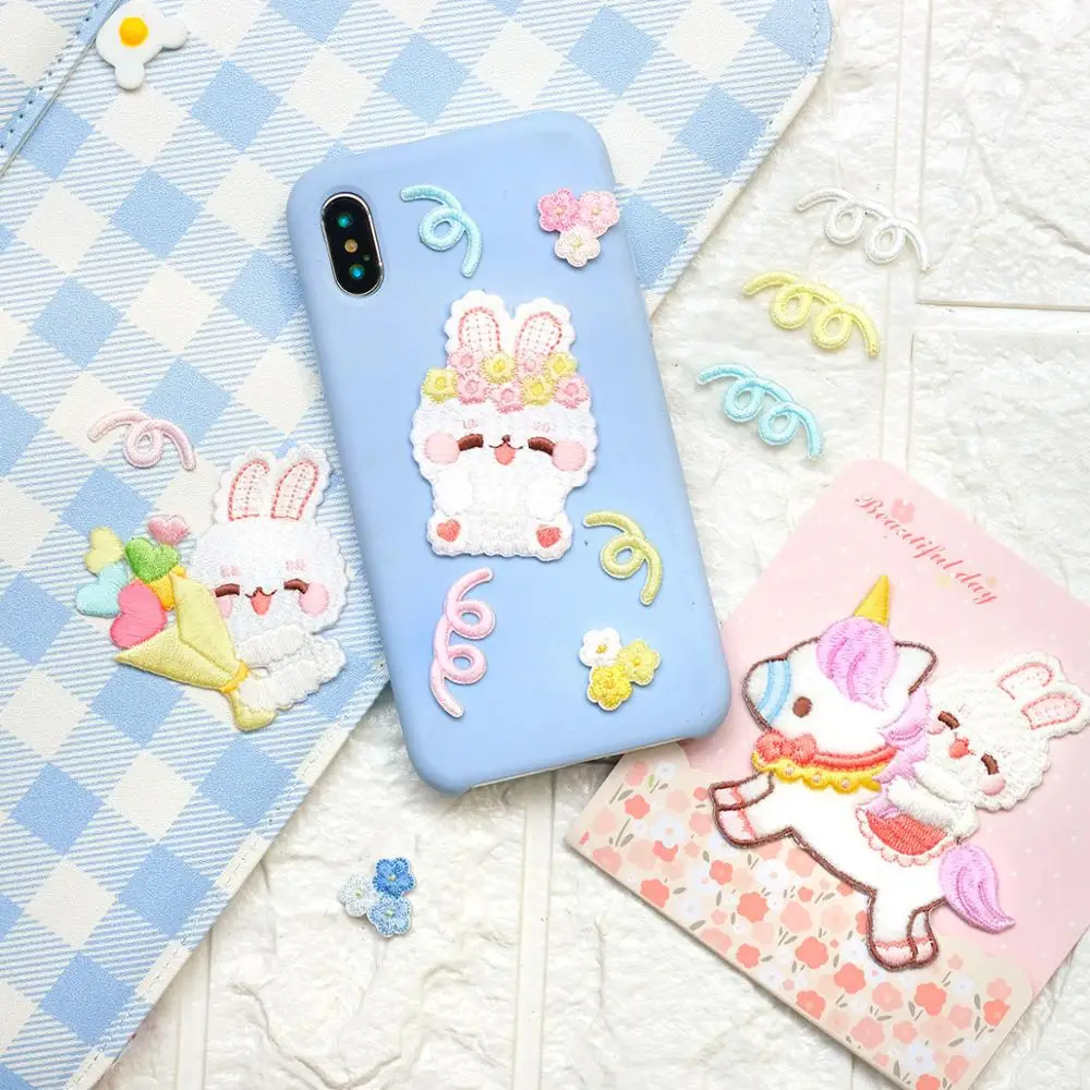 Мультяшные нашивки Симпатичные для одежды на одежду вышивка термоклейкие