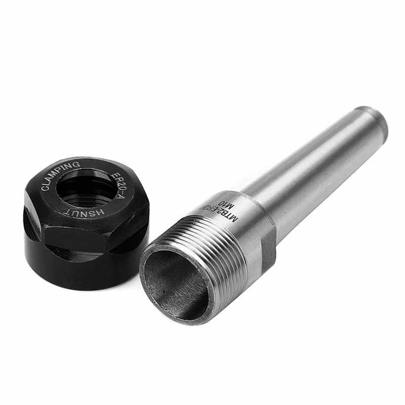 

1Pc M10 Drawbar ER20 Steel Collet Chuck Holder & 1x MT2 0.001 Accuracy 5000 Rpm Max Steel Lathe Live Center Taper Tool Promotion