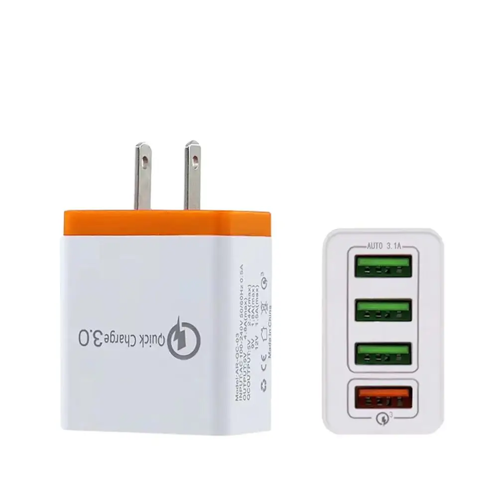 C 4 порта Быстрая быстрая зарядка QC 3,0 USB концентратор настенное зарядное устройство адаптер питания ЕС/США электрическая розетка зарядное устройство для телефона s#829 - Цвет: C