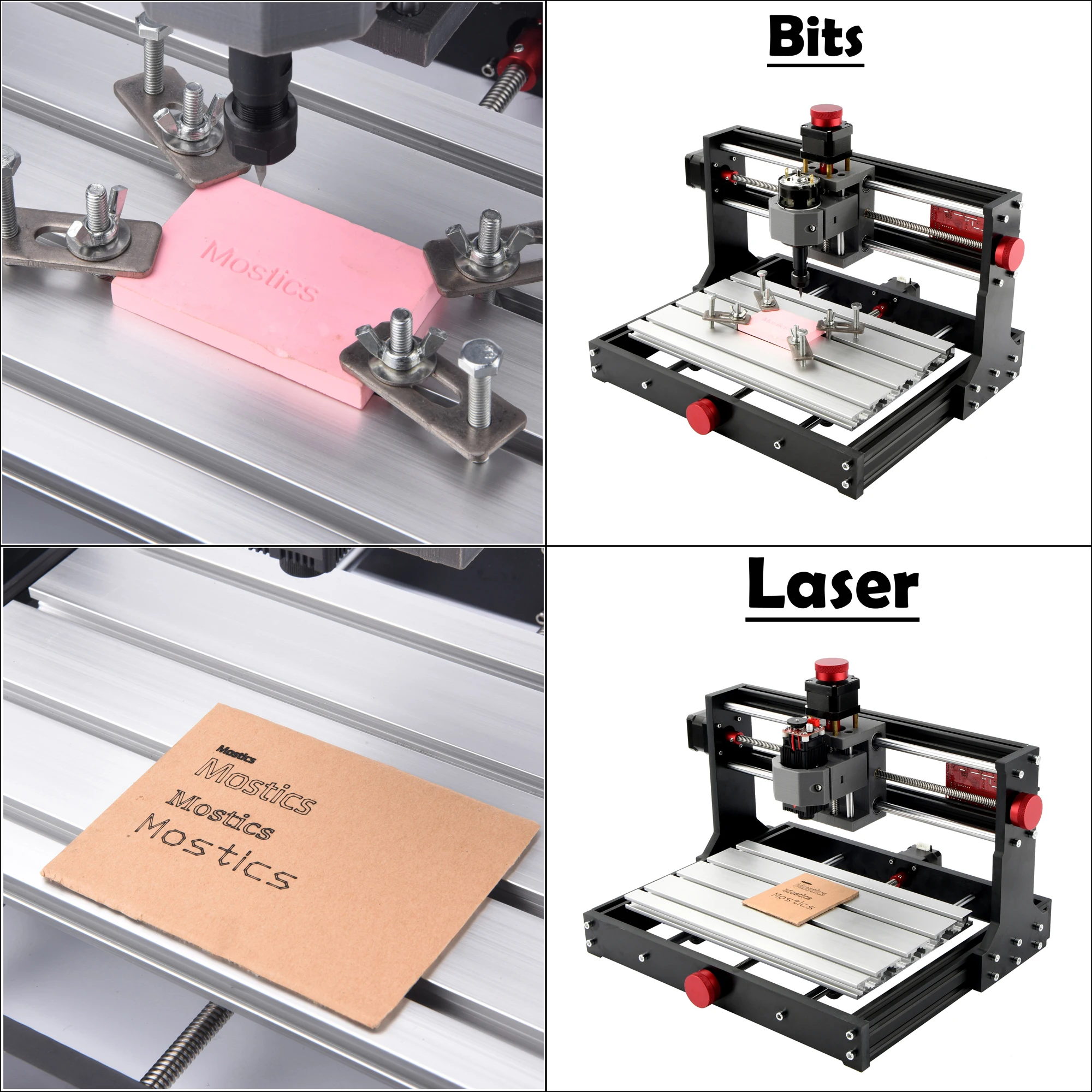 Лазерный гравировальный станок CNC3018Pro фрезерный для работ с деревом ПВХ ER11 -