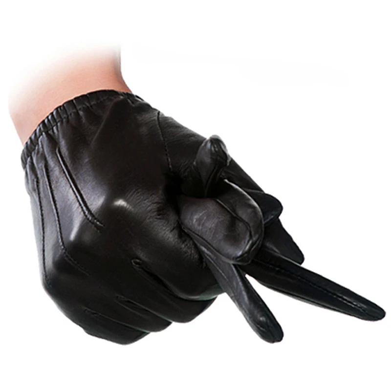 

men cool real leather back three lines unlined real leather lambskin gloves