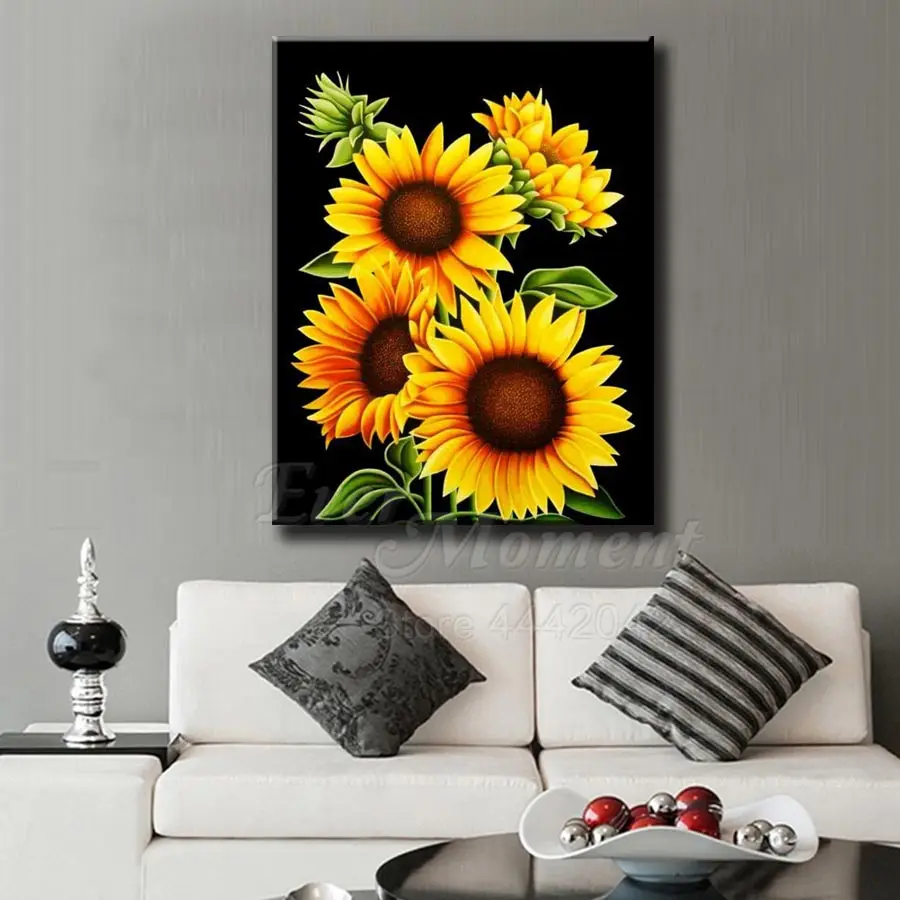 Алмазная живопись Стразы мозаика в виде подсолнуха украшение для дома алмазная