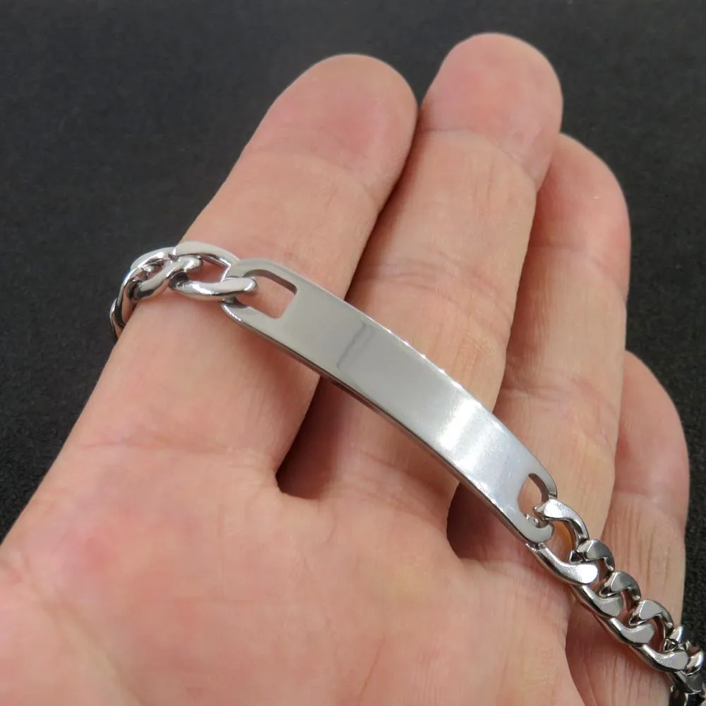 

Fashion Stainless Steel Custom Name Lettering Bracelet For Men/Women Blank Gold Plated Jewelry