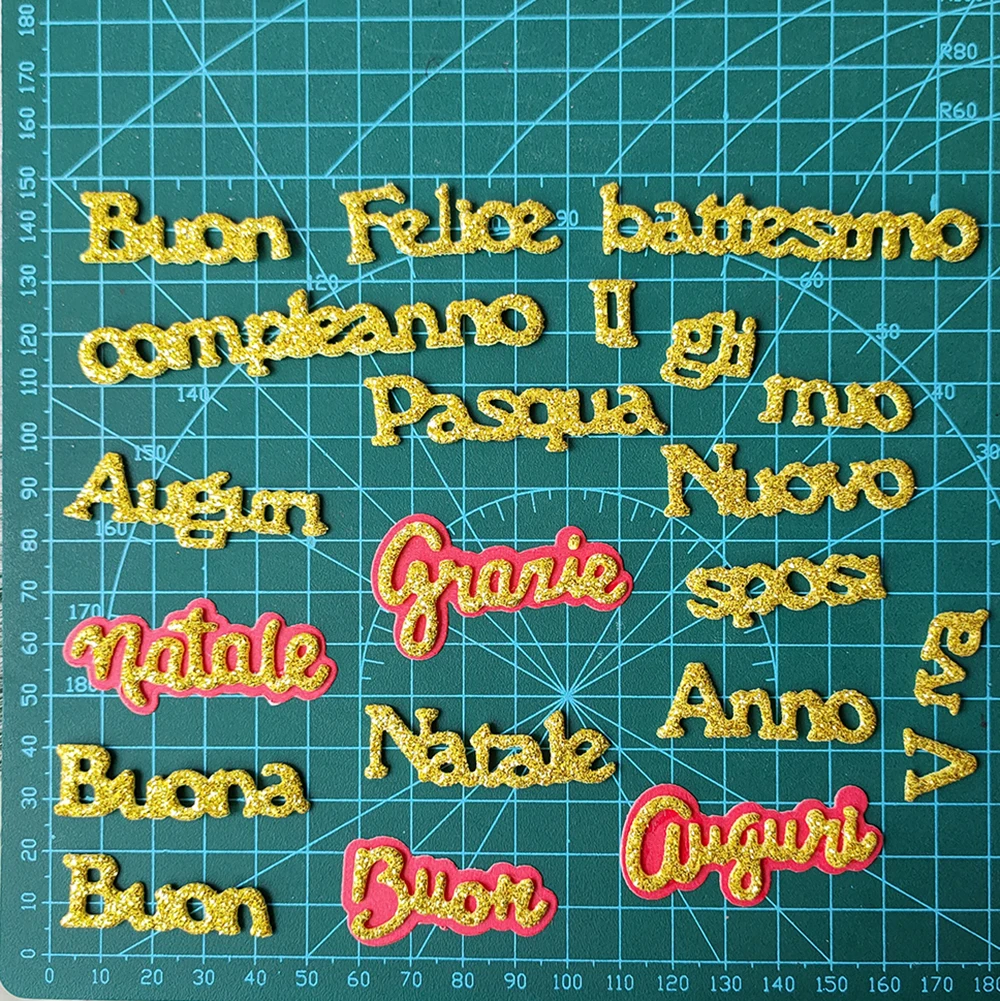 Новые Изысканные итальянские алфавитные Вырубные штампы с надписью сделай сам