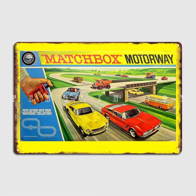 Металлический плакат матчбокс на автомагистрали Постер клуба дома паба гаража