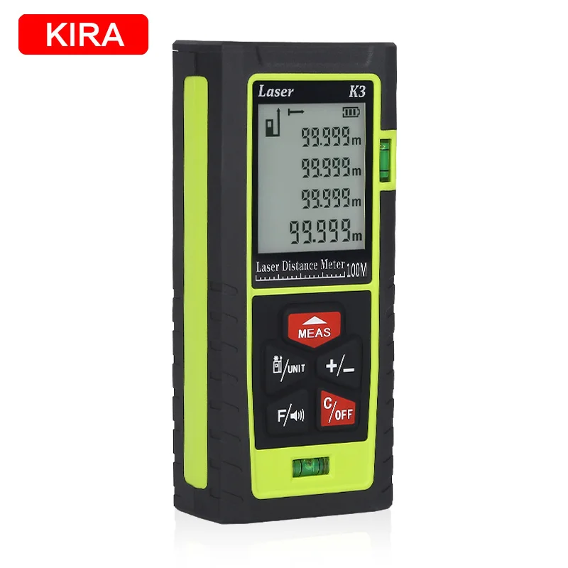 Лазерный дальномер KIRA 100м 70м 50м 40м лента дальномера для измерения цифровой линейки транспортир.