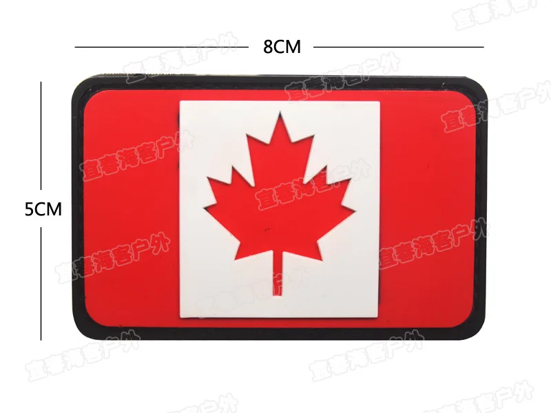 

Outdoor armband Velcro Canada Flag PVC waterproof fabric armband