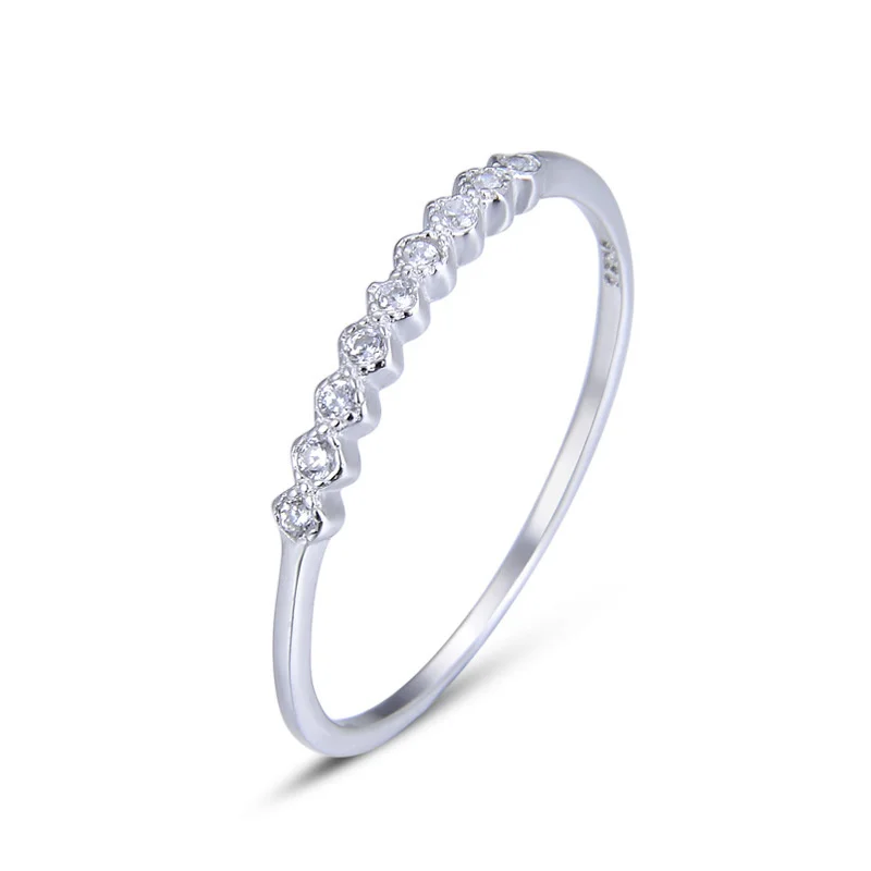 

Anillos Yuzuk Real 925 Sterling Silver Zircon Stackable Match Ring For Fashion Women Cute Fine Jewelry Minimalist Accessories