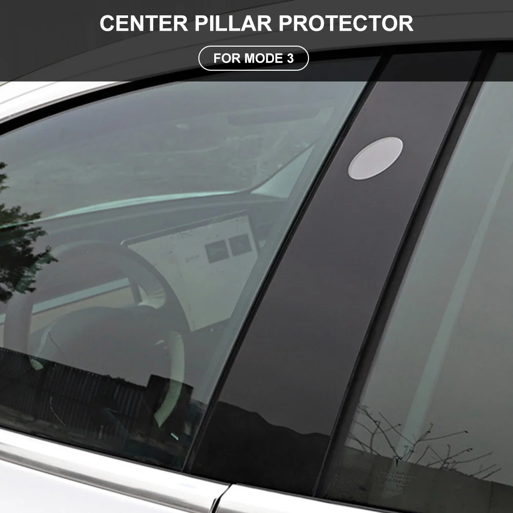 

Tesla model 3 center pillar carbon fiber pattern sticker protective film car shape modification anti-scratch sticker