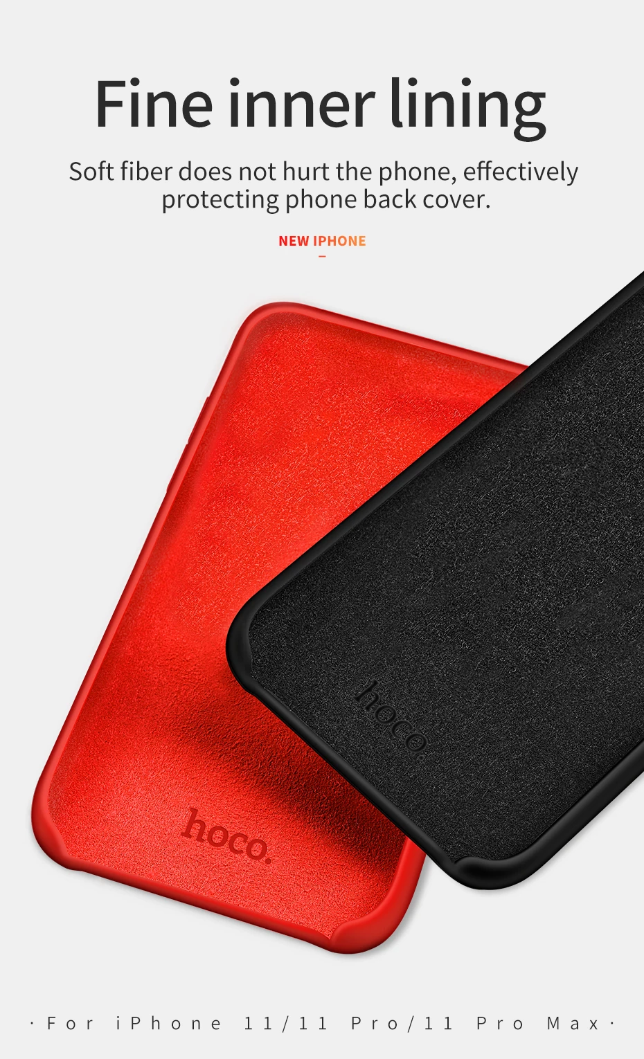 Жидкий силиконовый чехол HOCO для iPhone 11 Pro Max X XS Max XR, ультра тонкая задняя крышка, стильный премиум класса, роскошный бизнес