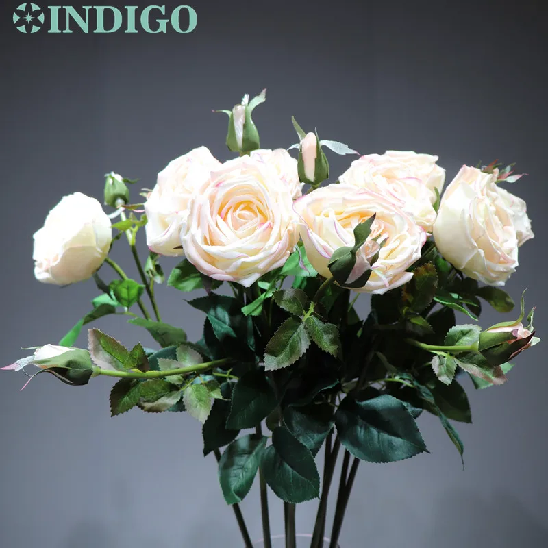 

INDIGO-Wedding Flower 100pcs Pink Rose With Bud High Quality Real Touch Rose Decorative Flower Party Event Free Shipping
