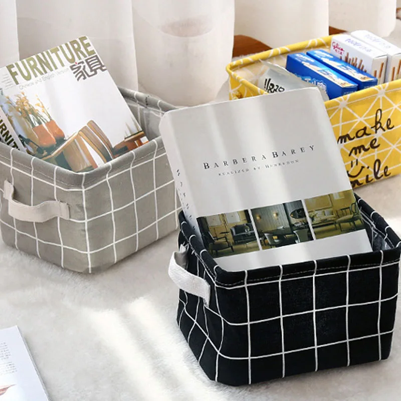 Корзина для игрушек Cube Folding Storage Basket For Kids Toys Organizer Waterproof Boxes Bins With Handles Home Office Shelf Organizador