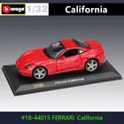 Новая модель автомобиля из сплава Ferrari California Bburago 1:32, игрушечный автомобиль, литье под давлением, коллекция статических моделей автомобилей