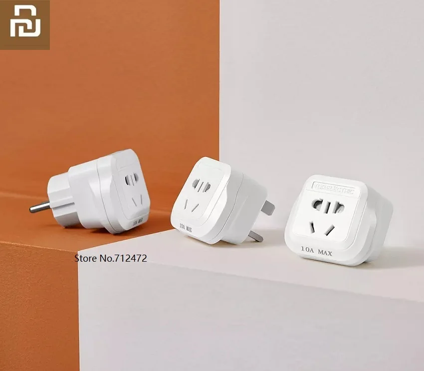 

Youpin Universal DE UK US AC Power Socket Plug Travel Charger Adapter plug Converter switch shift