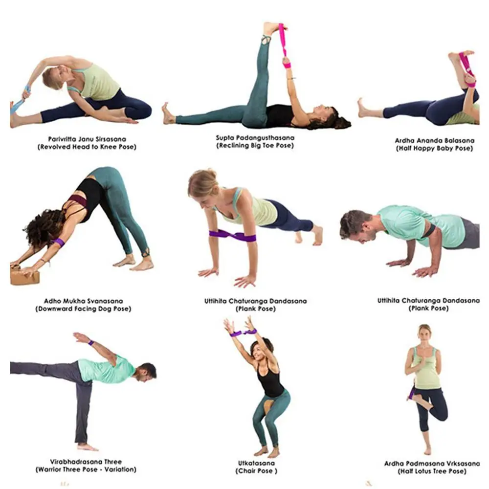 

Advanced Design Yoga Mat Carrying Strap Adjustable and Durable Yoga Mat Carrier Stretch Band and 8-ring Fits Most Size Cushions