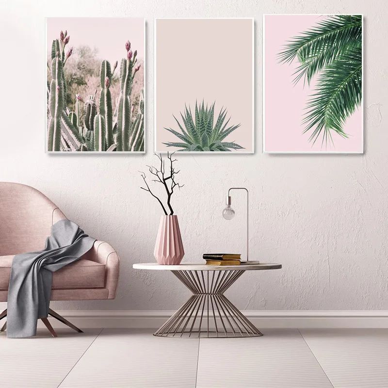 

Minimalist Fleshiness Plant Flower Cactus Canvas Poster Scandinavian Wall Art Nordic Print Painting Pictures Home Decor