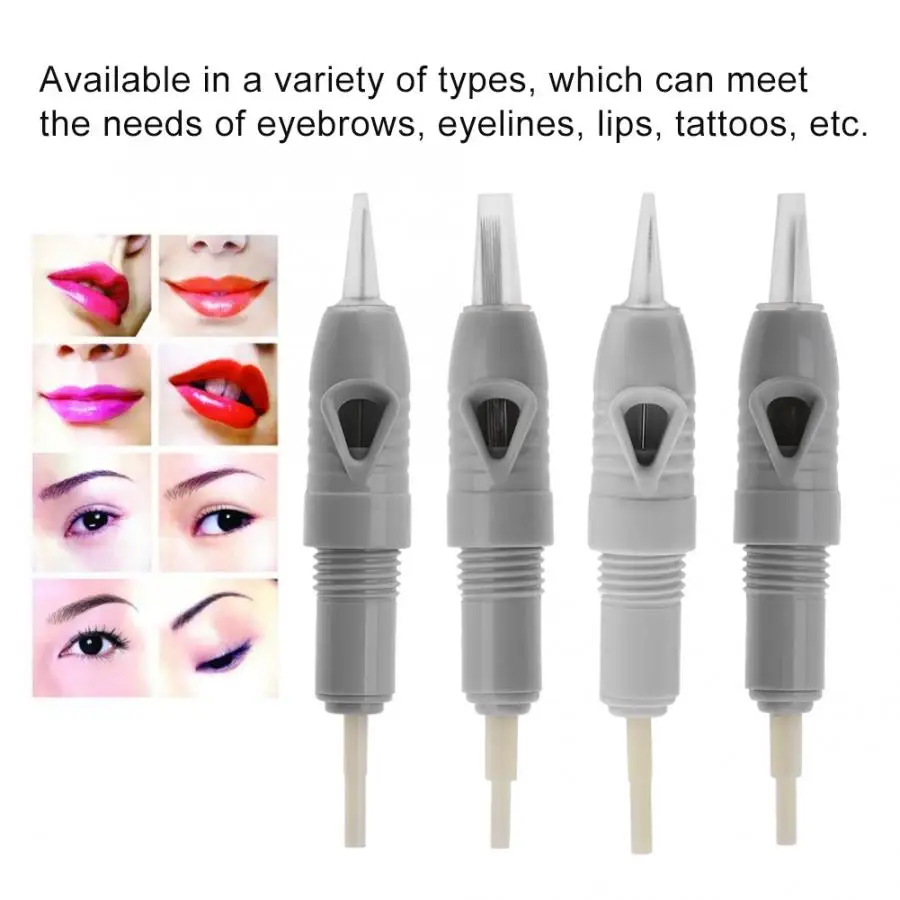 Пирсинг иглы 4 типа 10 шт бровей губ татуировки картридж поворотный микро