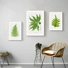 Скандинавский плакат ботанический папоротник холст минималистская листва натуральная живопись листья Искусство Печать Настенная картина гостиная кухня домашний декор