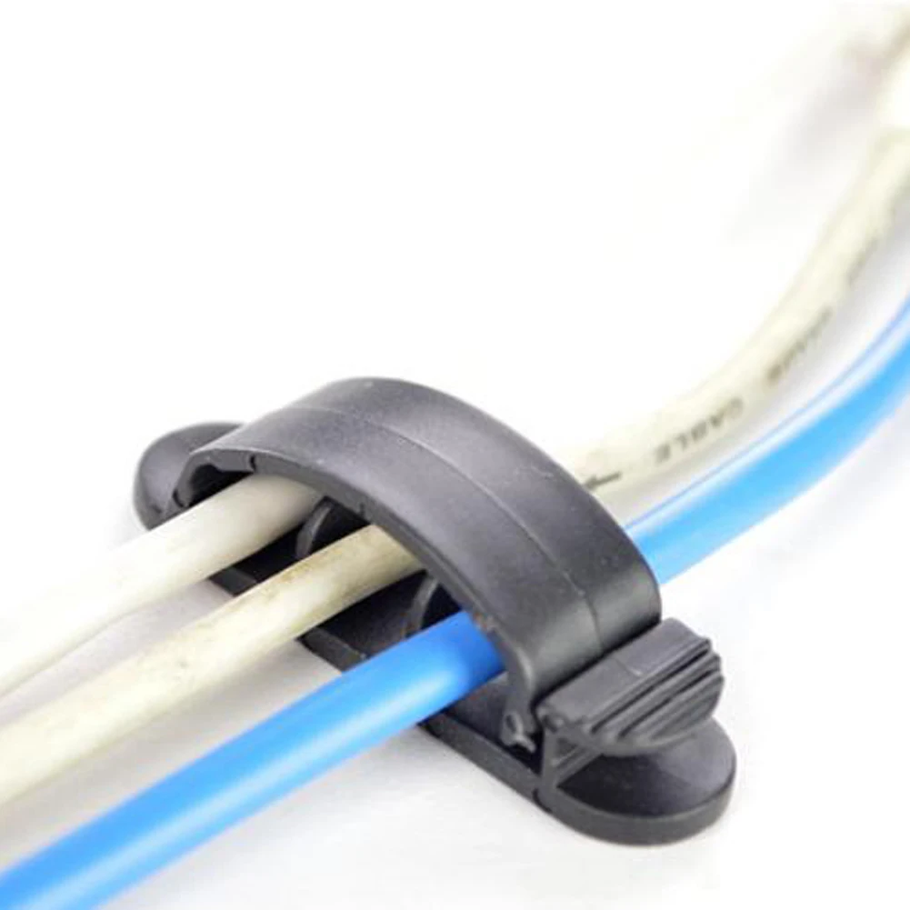 VODOOL 10 шт. Кабельный Шнур провод органайзер Пластиковый кабель зажимы для