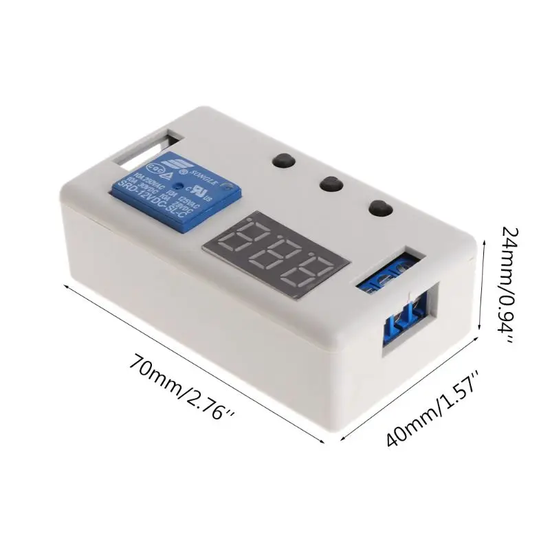 DC 12V Управление программируемый таймер цифровой реле задержки времени зарядная