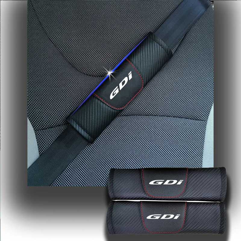 

Автомобильный Стайлинг для Hyundai GDI из углеродного волокна кожаные автомобильные накладки для ремня безопасности наплечный ремень для безоп...