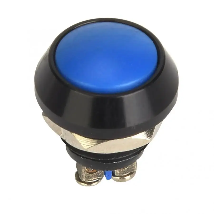 5 шт. Мгновенный Переключатель кнопочный переключатель сброса металла IP65 12 мм