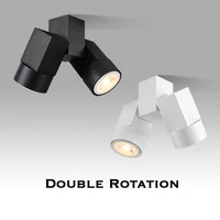 indoor led downlight led gu10 180 adjustable double surface mount spotlight white black ceiling light