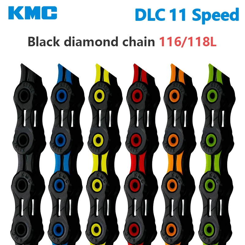 Велосипедная Сверхлегкая кассета KMC DLC 11 Speed Chain цепь для дорожного велосипеда 116/118