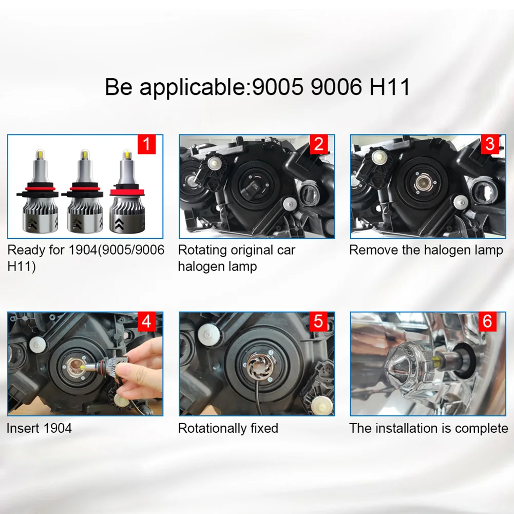 8-Sides CSP H11 / H9 H8 LED Headlight Bulb Kit 110W 19600LM Super Mini Fog Lamps | Автомобили и мотоциклы
