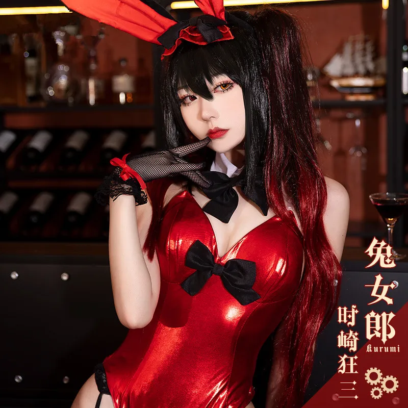 Маскарадный Косплей свидание токисаки Куруми Женский костюм кролика для косплея