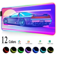 led mouse pad rgb pink setting led retrowave large mouse pad rgb synthwave game console accessories deskmat carpet dropshipping