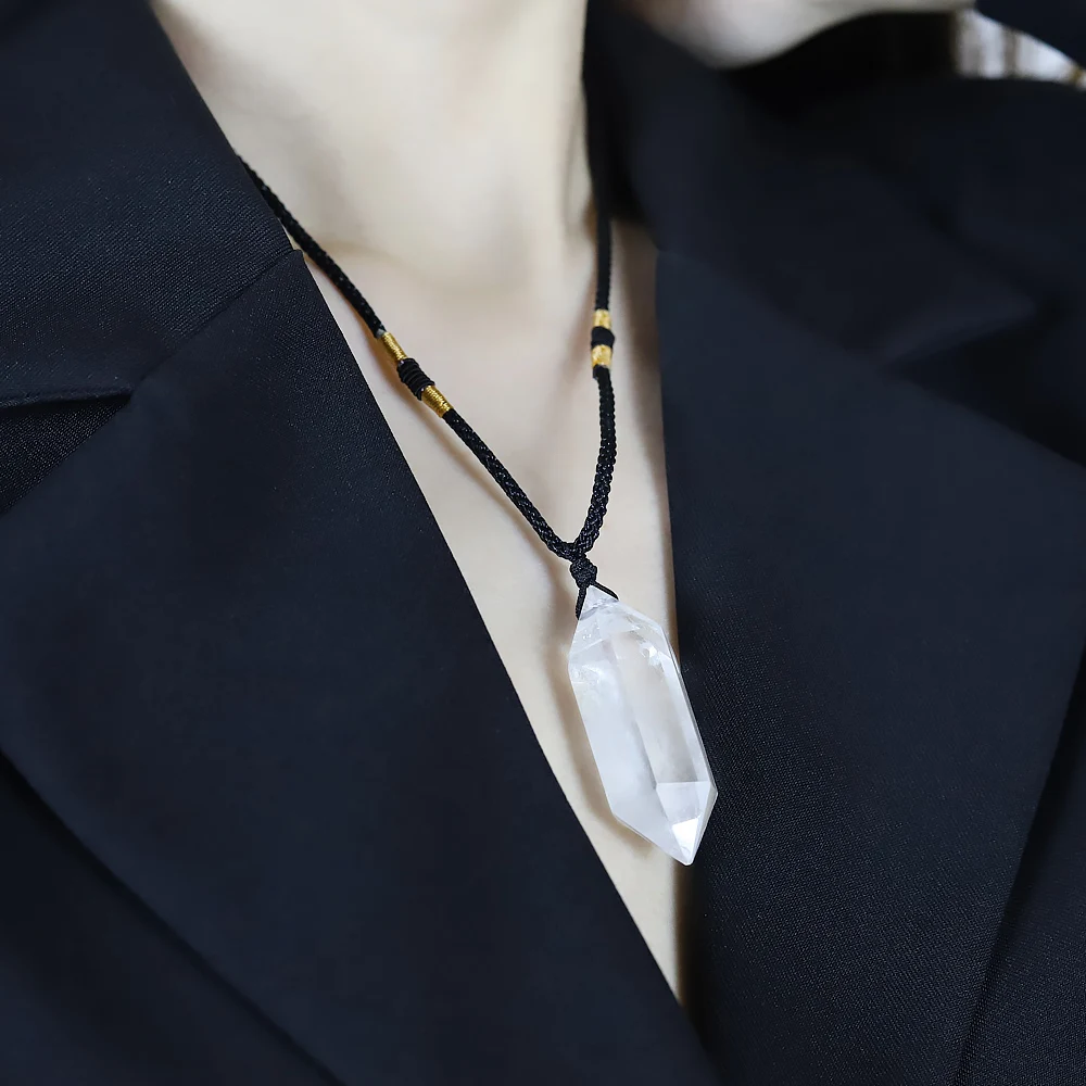 2021 натуральный прозрачный кварц Подвеска Маятник из хрусталя ожерелье с