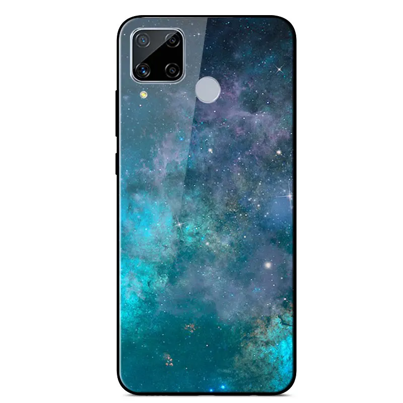 

Tempered Glass Case For Realme C15 Q2 5G X7 Pro Q2 Pro V5 Q2i C2 X50 Pro X3 4G C17 7 Pro 6 Pro 6S 5 6i 3 Pro Painted Back Cover