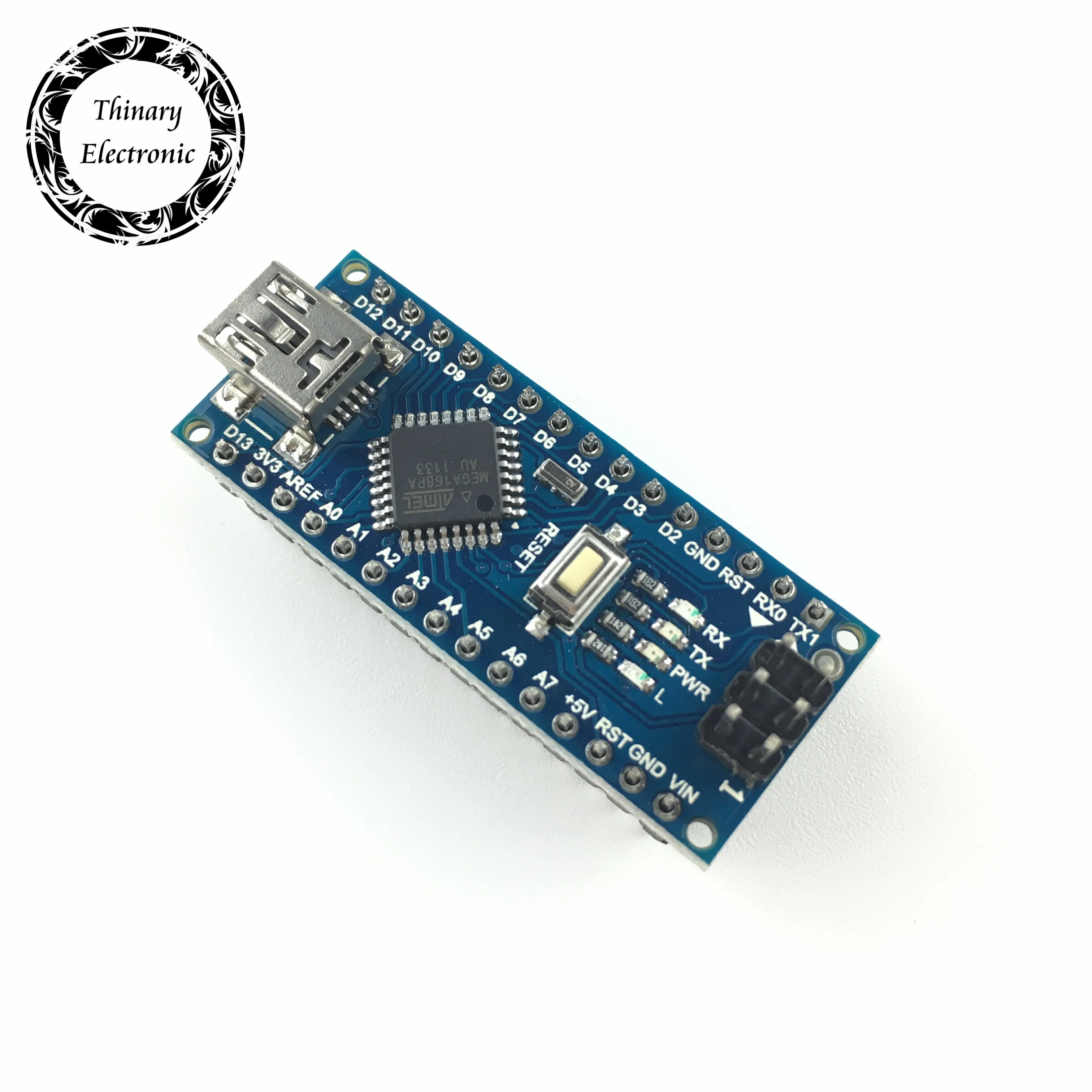 Тонкий нано мини USB с Загрузчиком совместимый нано контроллер для arduino CH340 USB драйвер 16 МГц Nano ATMEGA168P
