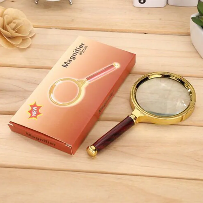

10X Portable Handheld HD Reading Magnifier Glass Eye Loupe Handle Reading Books Newspapers Insect Observation Classroom Science