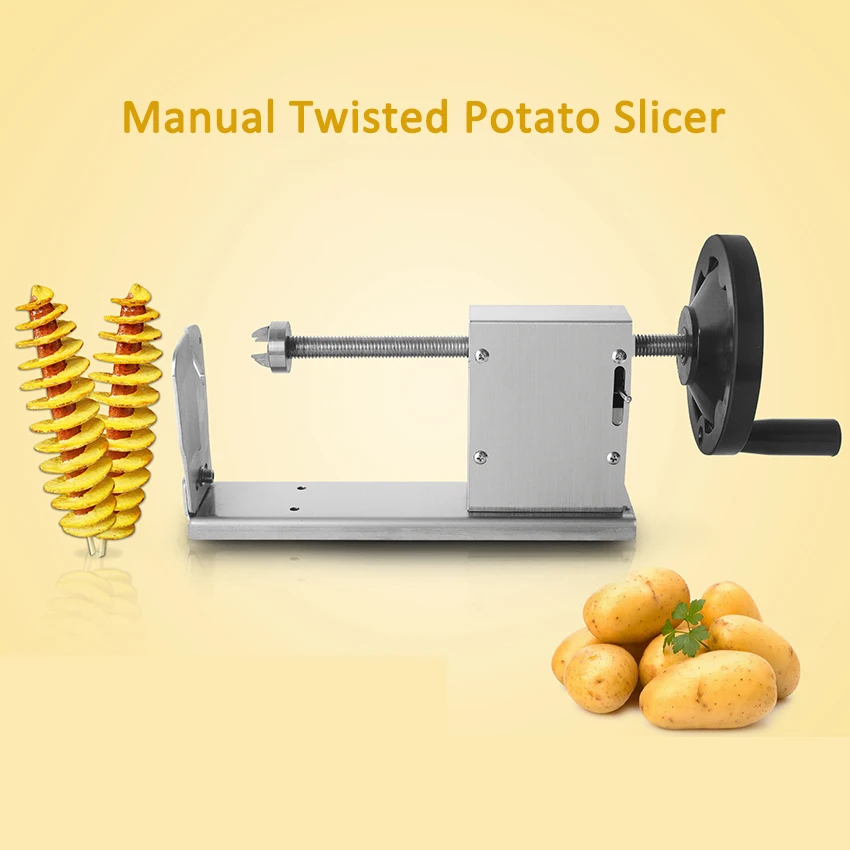 

Manual Stainless Steel Twisted Potato Apple Slicer Spiral French Fry Cutter Tomato Twister Vegetable Cooking Tools Machine