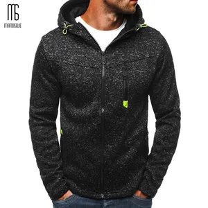 Куртка с капюшоном Manoswe Мужская, модная спортивная повседневная одежда, жаккардовое пальто на молнии, серого цвета, 4XL, Осень-зима