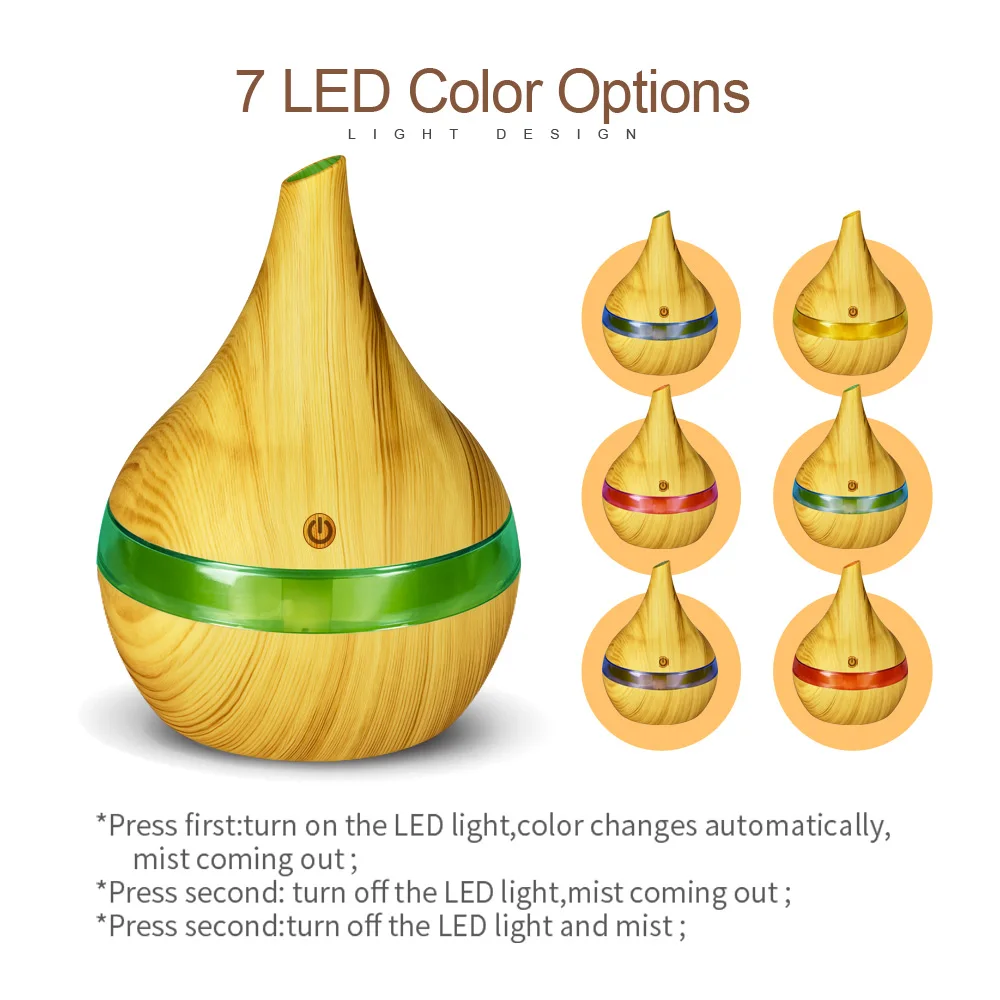 USB Электрический Арома 300 мл воздушный диффузор светлое дерево ультразвуковой