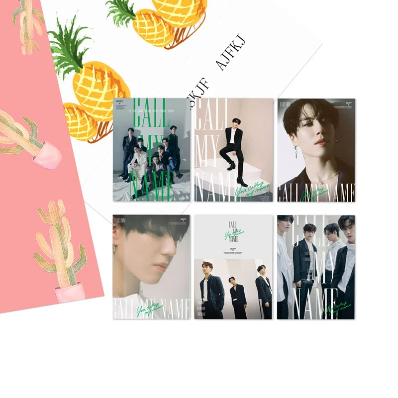 14 шт./компл. GOT7 альбом Call My» с возможностью нанесения собственной фотографии логотипа карты Бумага должностным LOMO Фотокарта