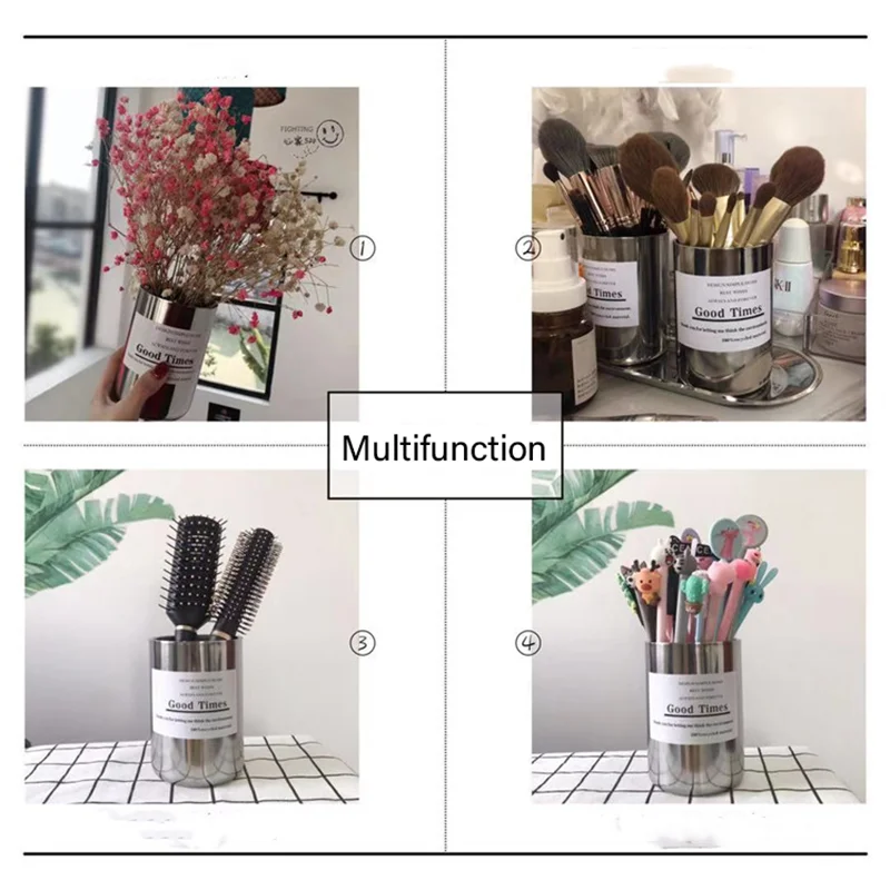 Держатель кистей для макияжа из нержавеющей стали инструменты органайзер стола