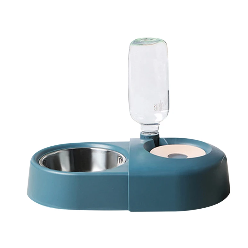 

Dogs Cats Bowl Food Drinking Fountains with Automatic Water Outlet Anti-overturning Feeders Plastic Feeding Bowl Pet Accessories