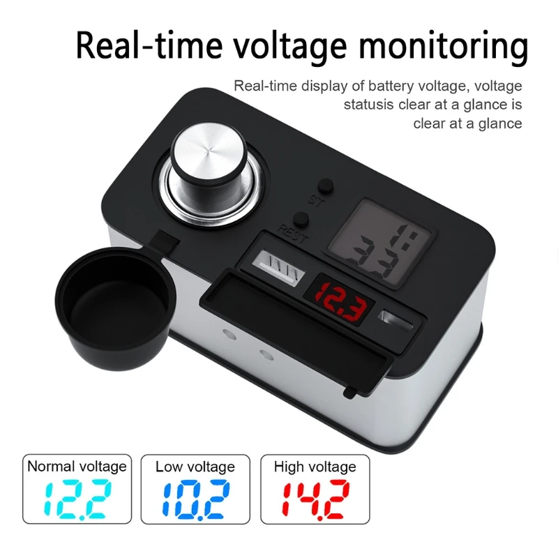 

Waterproof Motorcycle USB Type C PD Charger with LED Digital Clock Voltmeter 12V Socket Power Switch for Phones/Tablets