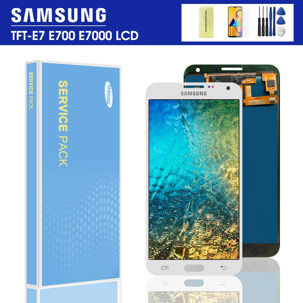 100% протестированный дисплей E7 для Samsung Galaxy E700 E700F E7000 E7009 ЖК сенсорный экран