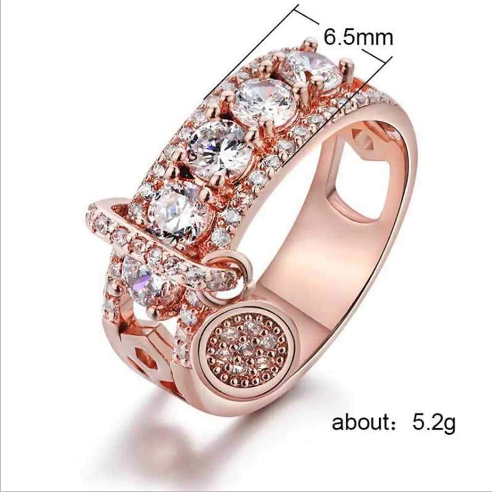 Cross-Border E-Commerce Supply New Plating Disc Ring European And American Women Fashion Creative Zircon Hand Jewelry | Украшения и
