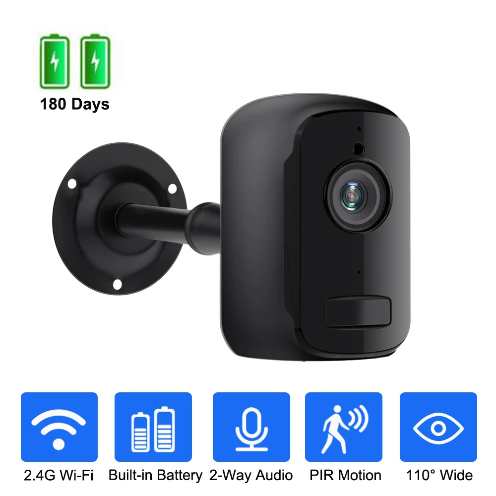

IP-камера Full HD 1080P Наружная и внутренняя Беспроводная с аккумулятором и поддержкой Wi-Fi