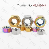 tgou titanium nut m4 m5 m6 m8 outer hexagon nut for bicycle motorcycle