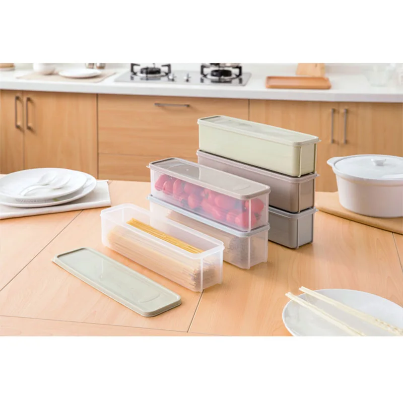 

Refrigerator Food Storage Box With Lid Plastic Drawer Crisper Kitchen Noodle Fruits Container DFK889